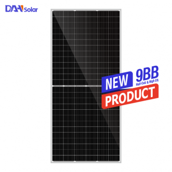 pół ogniwa 440w czarny panel słoneczny mono 