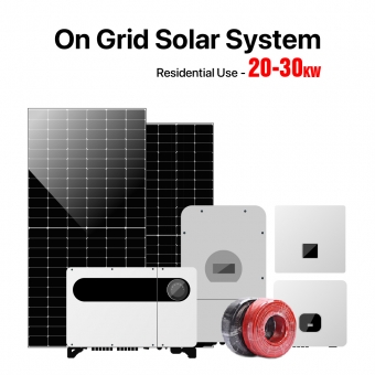 20-30 kW do użytku mieszkalnego w sieciowym układzie słonecznym 