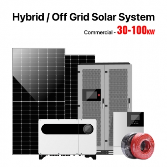 30-100KW do użytku komercyjnego Hybrydowy / Off Grid Układ Słoneczny 