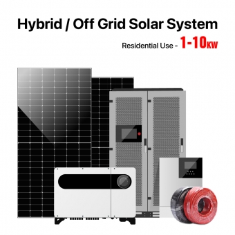 1-10 kW do użytku domowego Hybrydowy / Off Grid Układ Słoneczny 