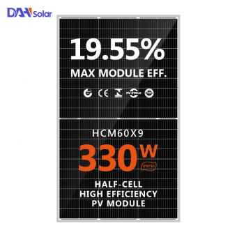 dah high power half cell 330W solar panel 